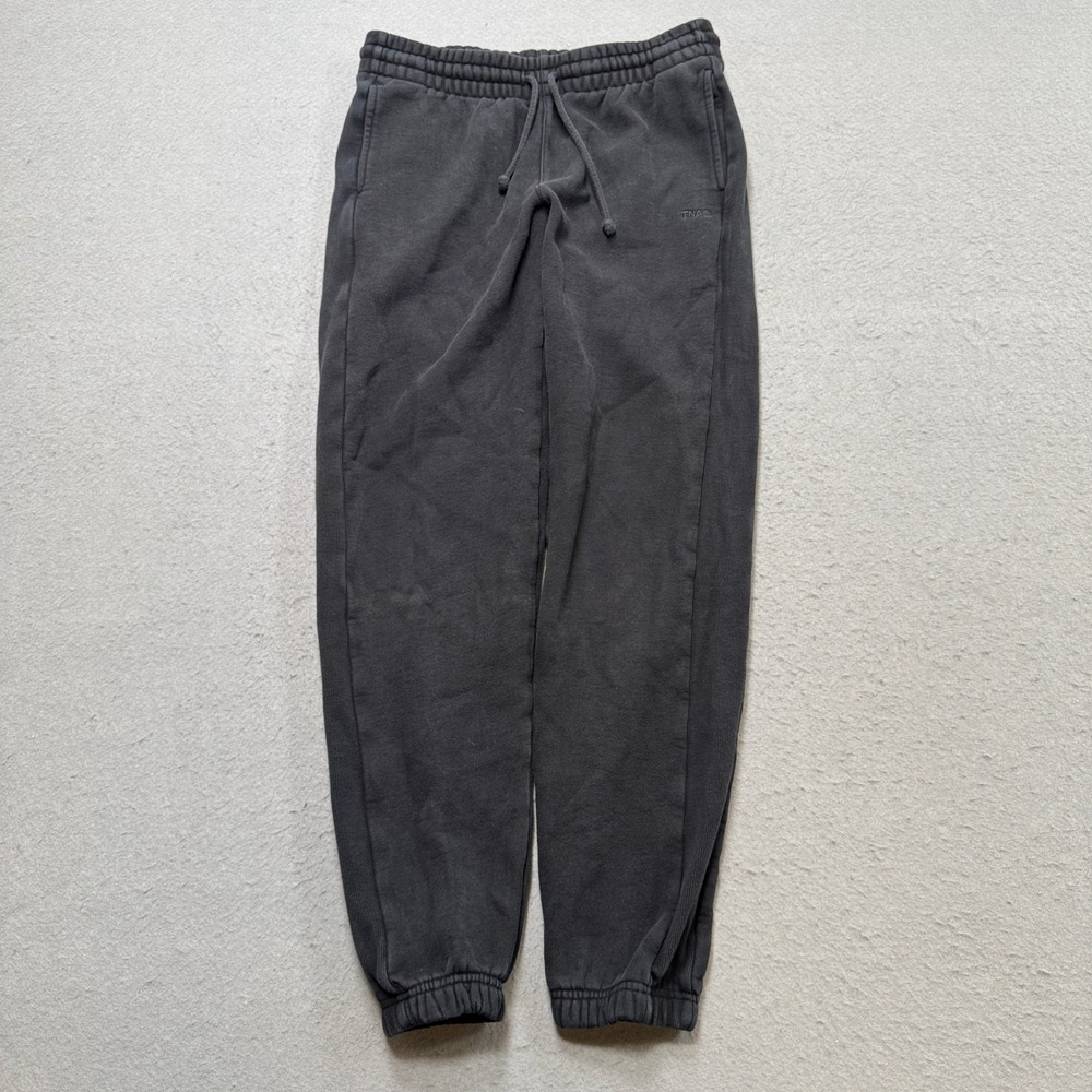 TNA Aritzia Joggers Women's Small Black Cozy Fleece Sweetfleece Boyfriend Fit